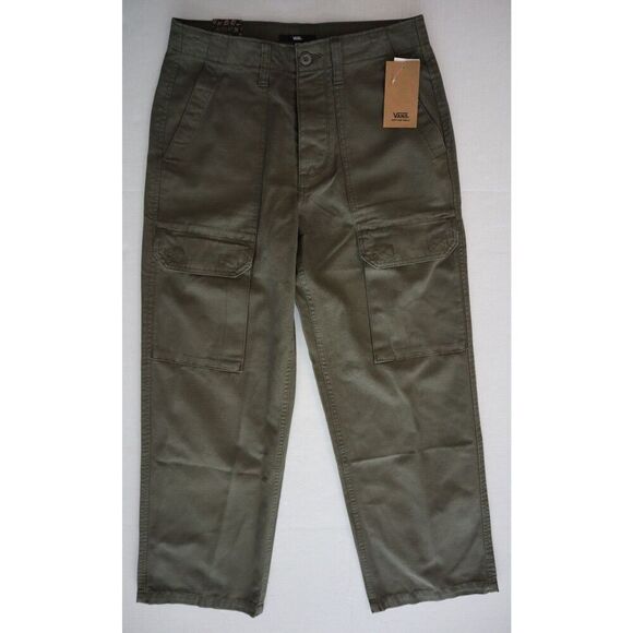 Vans 000F7M Women's Sz 27 Olive Green Arroyo Wide Leg Cargo Pants - Picture 1 of 8